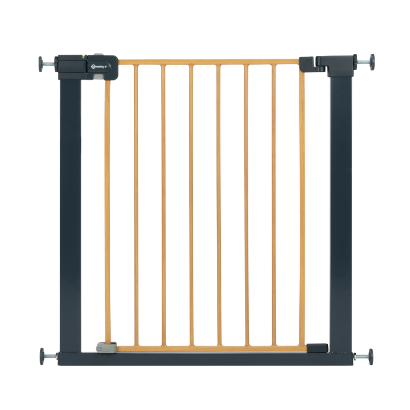 Safety 1st Easy Close Metal SecureTech Gate - Metal Wood Effect