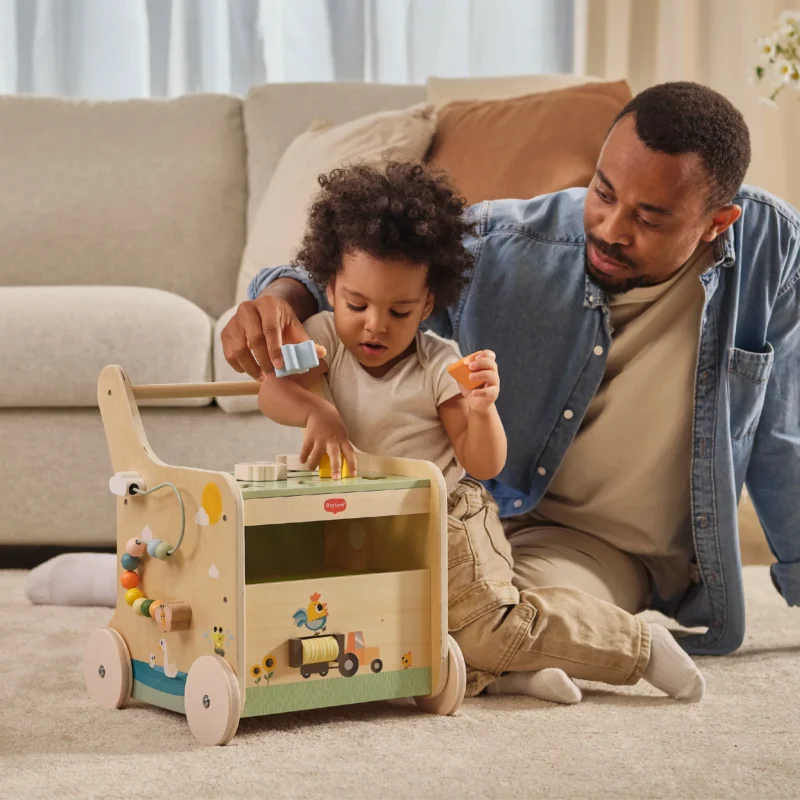 Farmers Funday Push & Play Wooden Walk Behind
