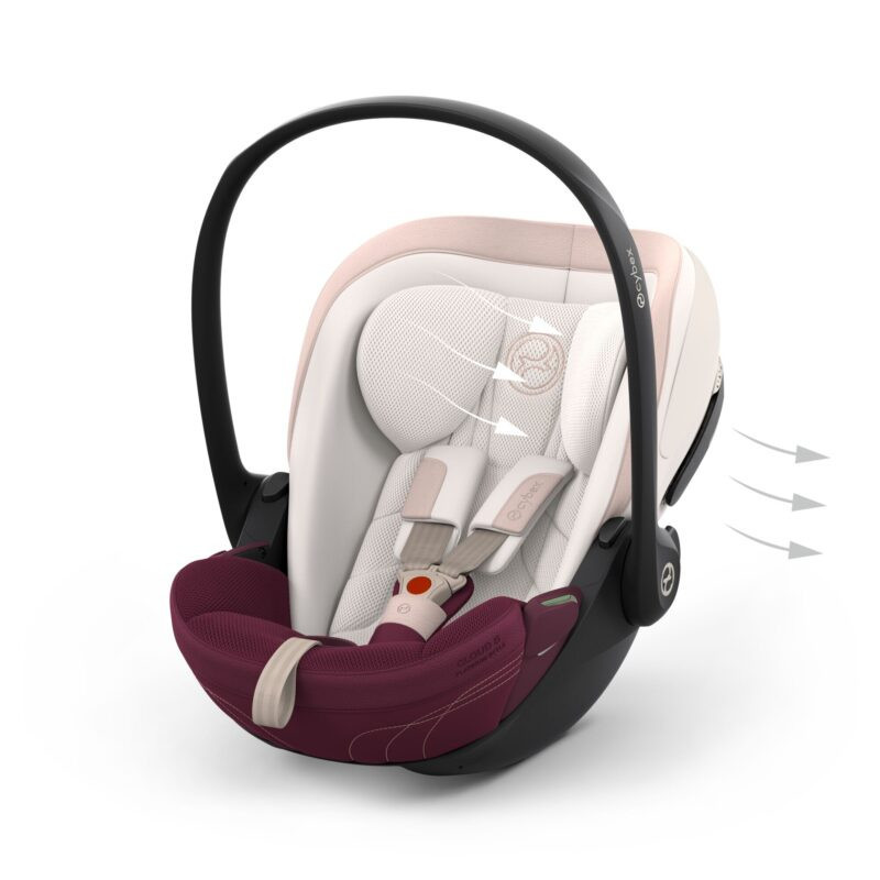 CYBEX Cloud S i-Size 180° Baby Car Seat - QUARTZ PINK STYLE